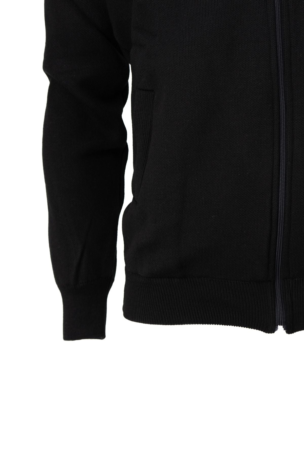 Erkek Kışlık Kalın Çelik Örme Triko Hırka KendindenMotifli Astarlı Fermuarlı Cepli HakimYaka